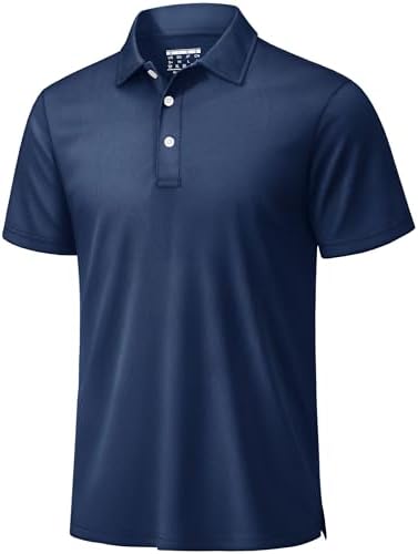 TACVASEN Mens Golf Shirt Dry Fit Mens Polo Shirts Short Sleeve Performance Golf Polos for Men with Collar Work Shirts
