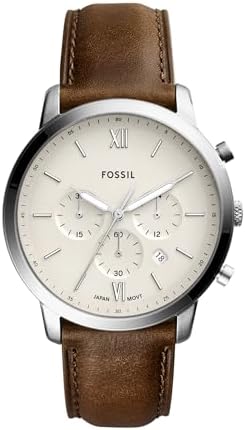 Fossil Men's Watch, Neutra Quartz Stainless Steel Chronograph Watch for Men