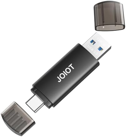 128GB USB C Flash Drive Dual USB 3.0 Flash Drive Type C + USB A Portable Type-C Flash Drive 2-in-1 USB-C Thumb Drive for Smartphone Tablet Computer Mac iPhone 15 Black