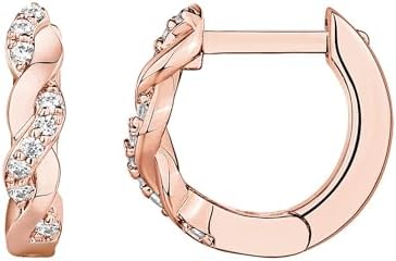 PAVOI 14K Gold Plated 925 Sterling Silver Post Cubic Zirconia Huggie Earrings | Small Gold Hoop Earrings for Women | CZ Stud Cuff Earring