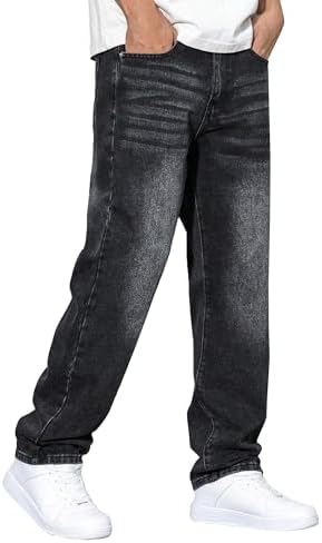 JMIERR Mens Classic Relaxed Fit Jeans Stretch Casual Baggy Denim Pants