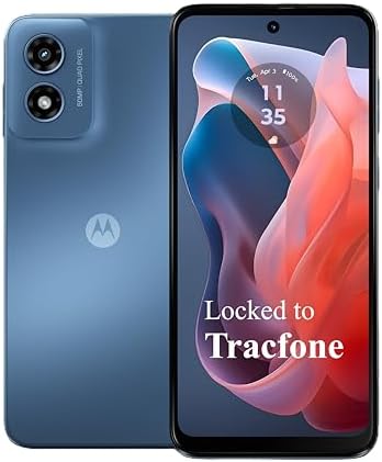 Tracfone Motorola Moto g Play 2024 [Activation Promotion] Locked to Tracfone, 64GB, Includes 1500Min/1500Txt/1500MB, 365 Days Service Plan, 6.5" 90Hz Display, 50MP Camera, Storage 4GB RAM