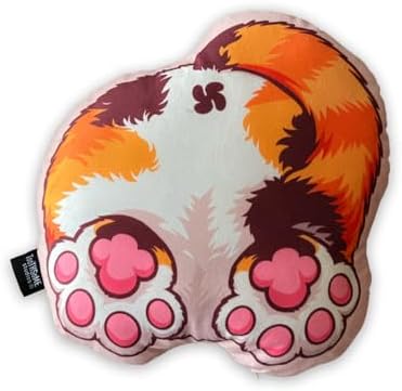 Toothsome Studios Calico Cat Shape Butt Pillow, Polyester Cotton Stuffed Throw, Novelty Animal Design, Multi-Color, 12 Inches (Calico)