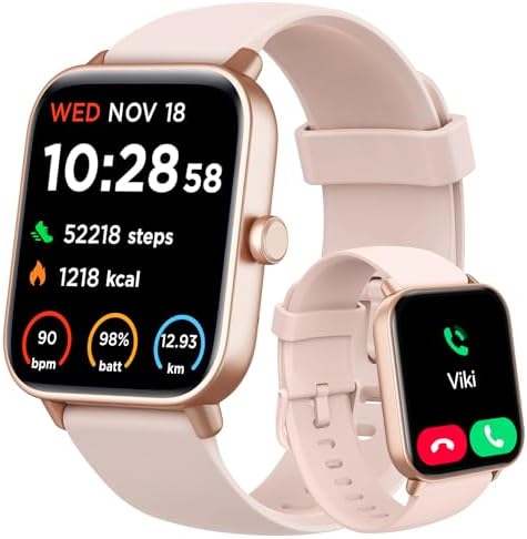 Smart Watch for Women Android & iPhone, Alexa Built-in, IP68 Waterproof Activity Fitness Tracker with Bluetooth Call (Answer/Make), 1.8" Smartwatch with Heart Rate/SpO2/Sleep Monitor, 100+ Sports Mode