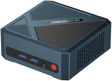 BOSGAME P5 Mini PC with AMD Ryzen 7 6800H (up to 4.7GHz), 32GB DDR5 RAM 512GB NVMe SSD, Quad 4K Display Win 11 Pro Desktop Computer with USB4/HDMI, 2.5G LAN, Wi-Fi 6E/BT 5.2