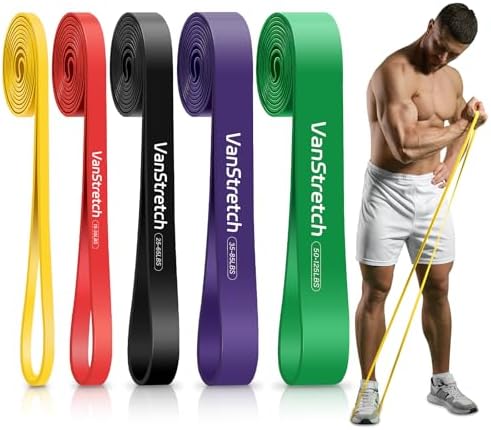 Resistance Bands for Working Out,5-Level Elastic Pull Up Assistance Bands Set for Men & Women,Exercise Bands for Home Workouts,Fitness,Training & Physical Therapy