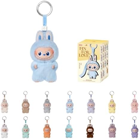 POP MART The Monster Pin for Love Series (A–M) Mini Labubu Doll Blind Box Keychain – Vinyl Plush Pendant, Bag Charm, Collectible Holiday & Birthday Gift for Kids & Adults, Single Box