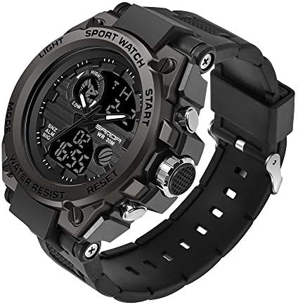 KXAITO Men's Watches Sports Outdoor Waterproof Military Watch Date Multi Function Tactics LED Alarm Stopwatch