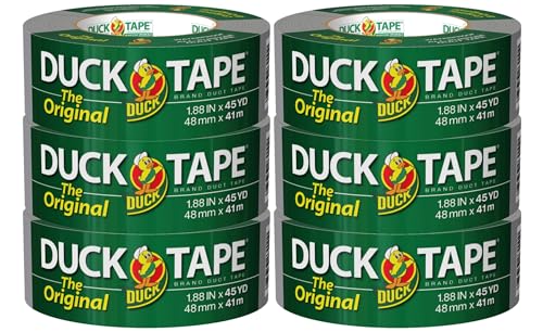 The Original Duck Tape Brand Duct Tape 6-pack 1.88 Inch x 45 Yard, 270 Total Yards, Silver (1153759)