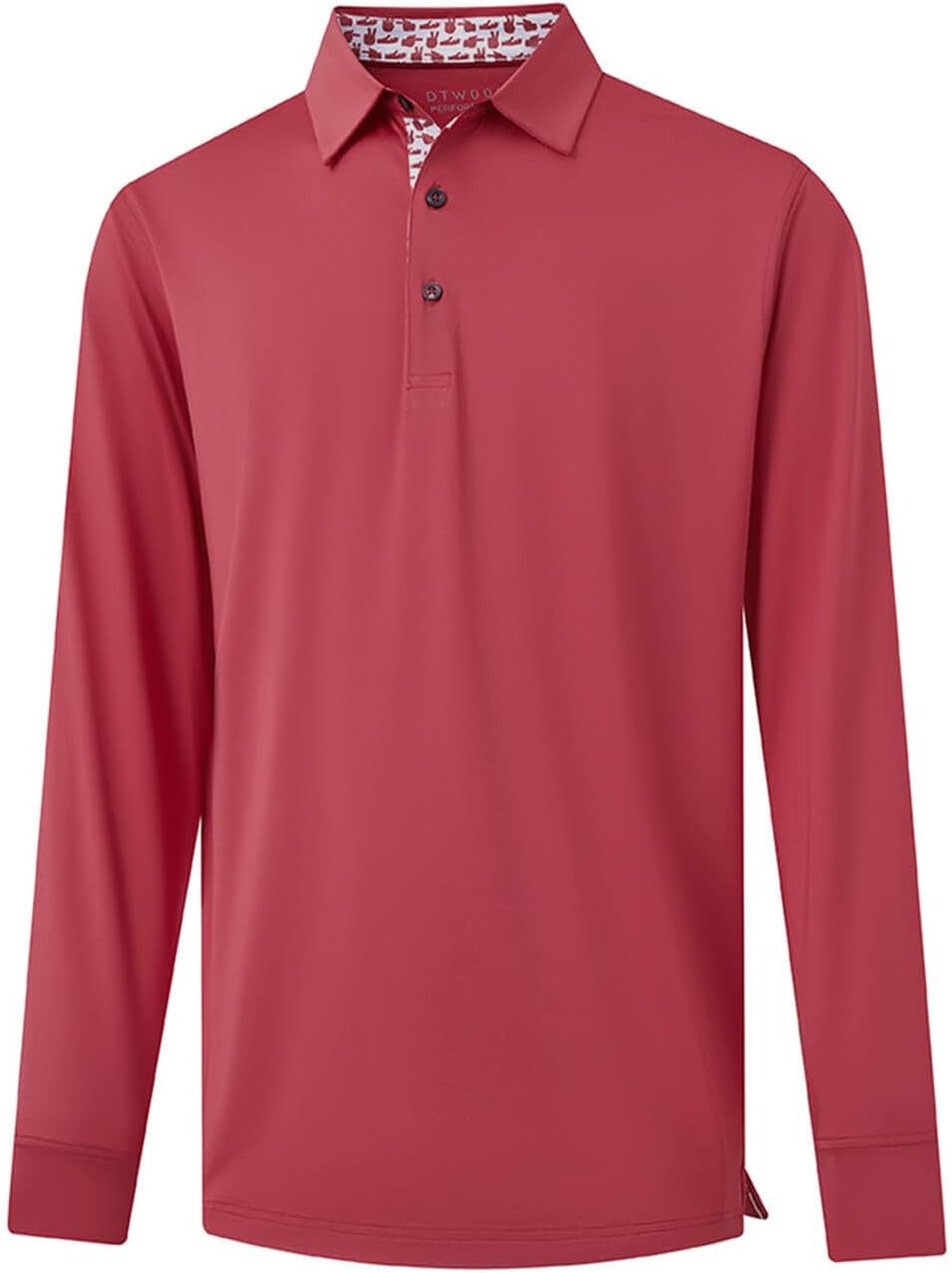 DTWOOO Men's Polo Shirt Long Sleeve Casual Solid Dry Fit High Performance Designed Collared Golf Men's Polo Shirt