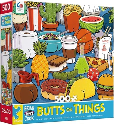 Ceaco - Brian Cook - Butts on Things - 500 Piece Jigsaw Puzzle
