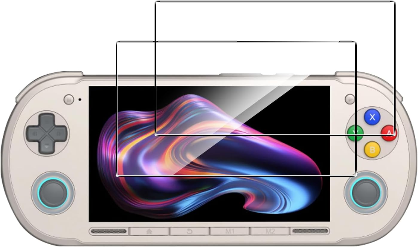 Natbok 2 Pack Compatible with Retroid Pocket 6 Screen Protector,Full Coverage 9H Tempered Glass Film,HD Clear Scratch Resistant,Bubble-Free for Retroid Pocket 6 Retro Game Screen Protector