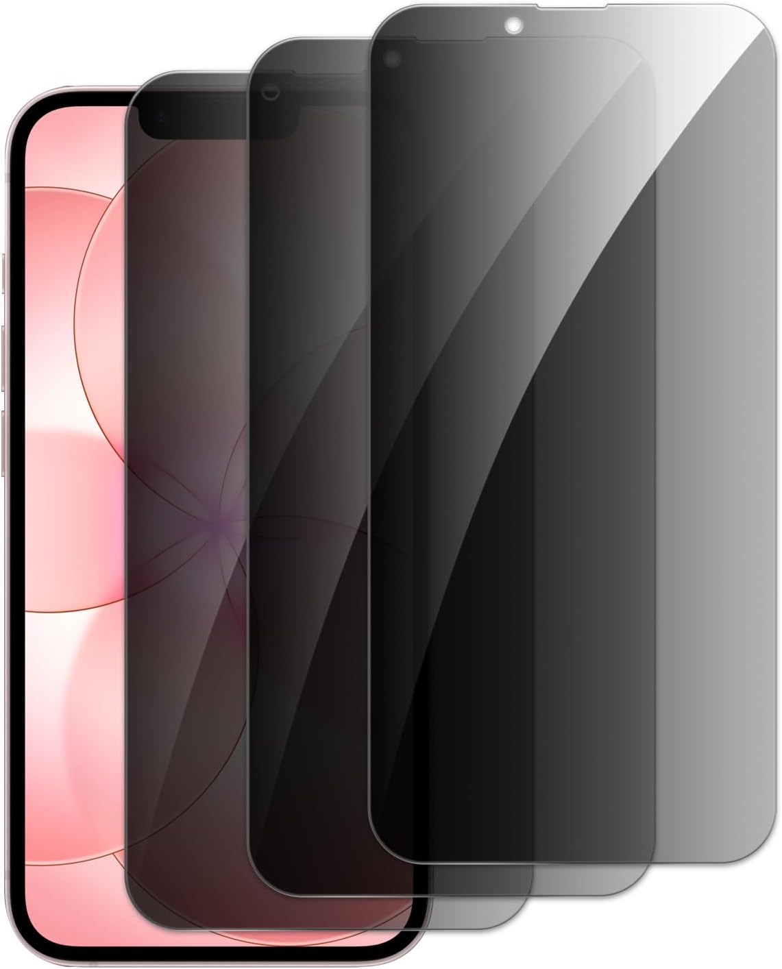 AYWLPP Privacy Screen Protector for iPhone 17e, Shatterproof Tempered Glass Accessories, Anti Spy Tempered Glass Film, Case Friendly Ultra Resistant 9H Hardness Anti-Glare HD Black -3 Pack