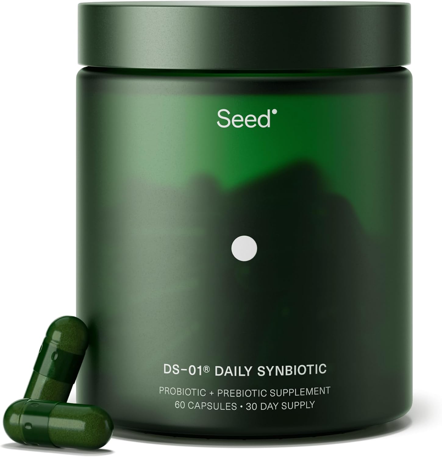Seed DS-01 Daily Synbiotic - Prebiotic and Probiotic for Women &amp; Men - Digestive Health, Gut Health, Immune Support, Bloating &amp; Constipation Relief - Vegan &amp; Shelf-Stable - 60 Capsules (30