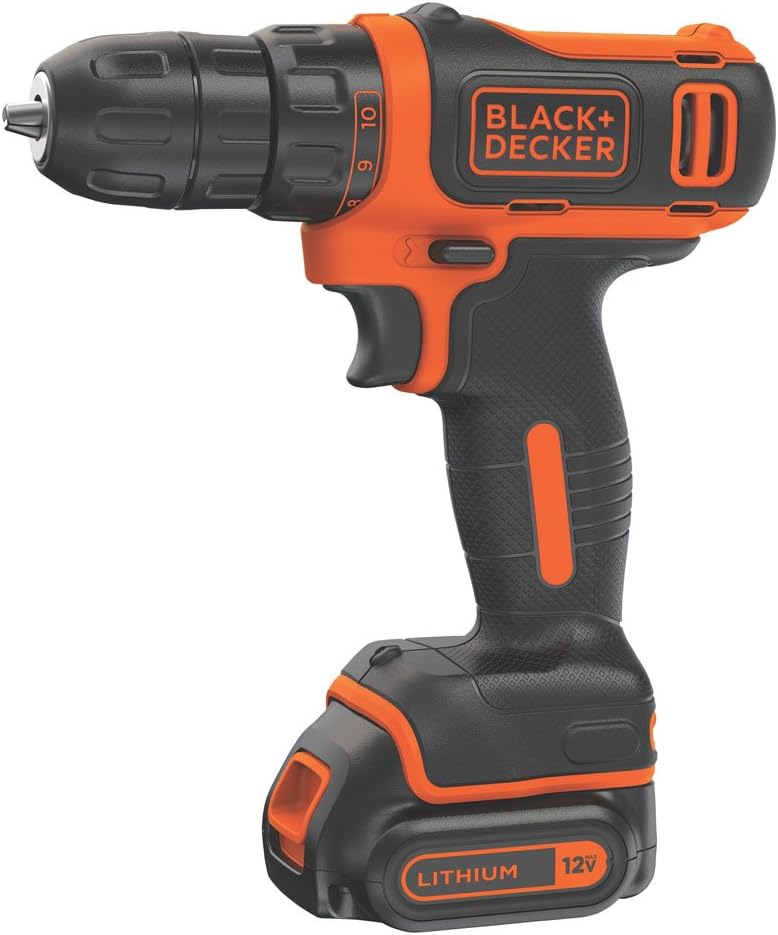 BLACK+DECKER 12V MAX Cordless Drill\/Driver, Battery and Charger Included (BDCDD12C)