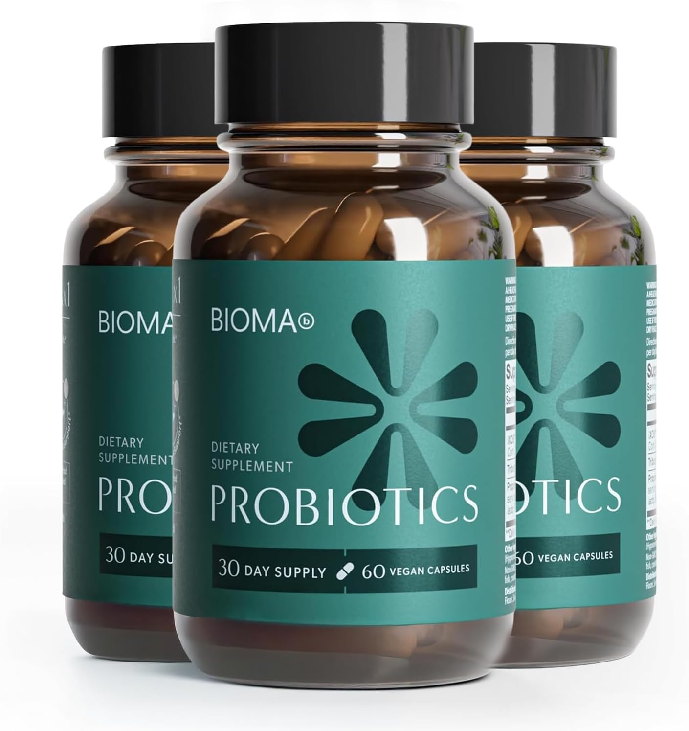 BIOMA Probiotics - Digestive Health Probiotic - Gut Support for Men &amp; Women with Xylooligosaccharides, Tributyrin &amp; Bifidobacterium - Vegan &amp; Gluten Free - 180 Delayed-Release Capsules (90