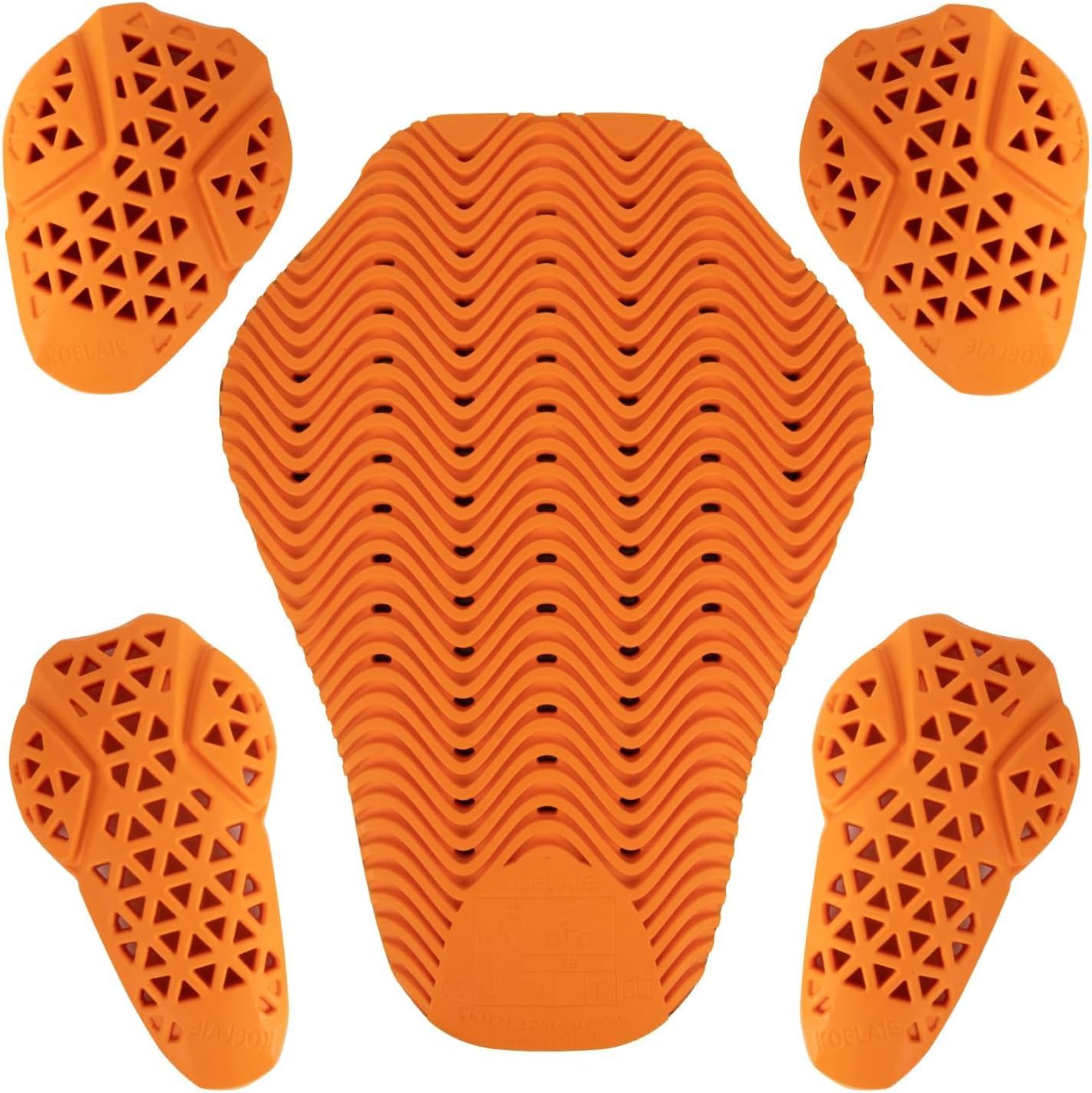 PSLER Full CE Level 2 Certified Motorcycle Armor Back Pad, Elbow and Shoulder Protection Pads Set for Motorcycle Jackets, 5PCS