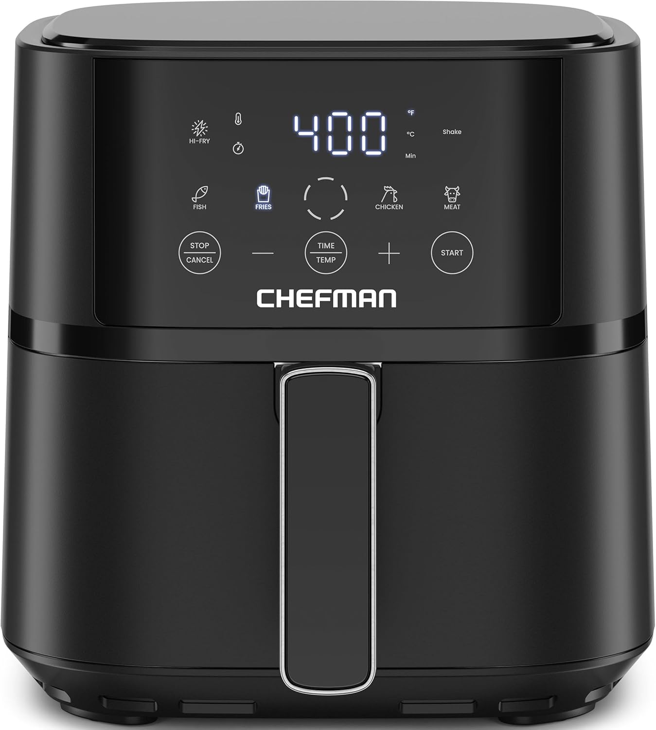 Chefman Air Fryer \u2013 4 QT Compact Airfryer for Quick &amp; Easy Meals in Minutes, Features Hi-Fry Technology for Extra Crisp, Touchscreen Controls with 4 Presets, Nonstick &amp; Dishwasher Safe Ba