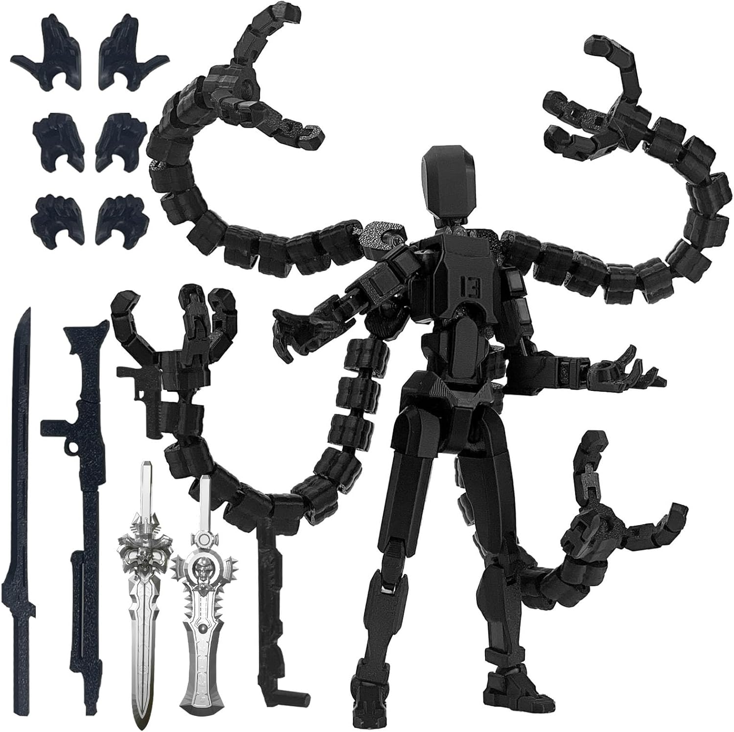 T13 Already Assembled Action Figure Accessories,T13 Multi-Jointed Movable,for Collectors Desktop Decorations t-13 Movability 3D Printed Toys