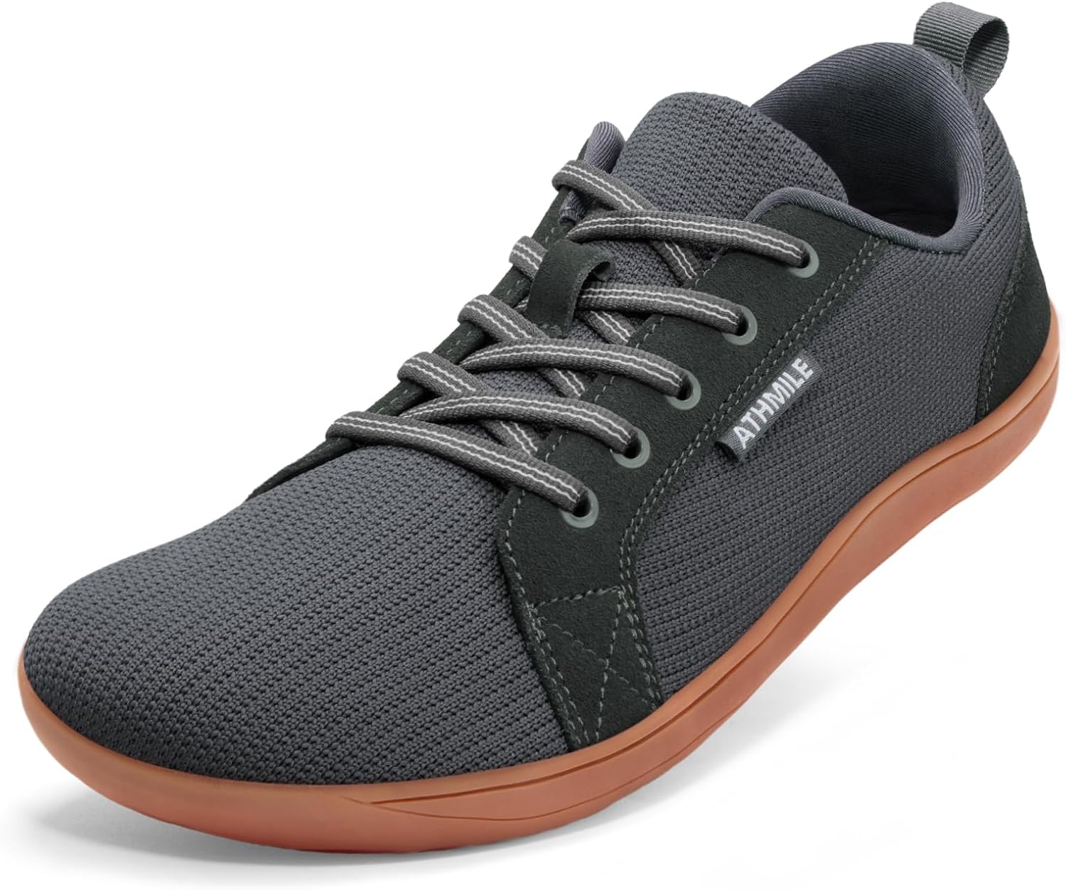 ATHMILE Barefoot Shoes Men Wide Toe Box Zero Drop Sneakers Earthing Minimalist Fashion Athletic Footwear for Grounding Gym Trail Running Hiking Walking Casual Breathable Non Slip