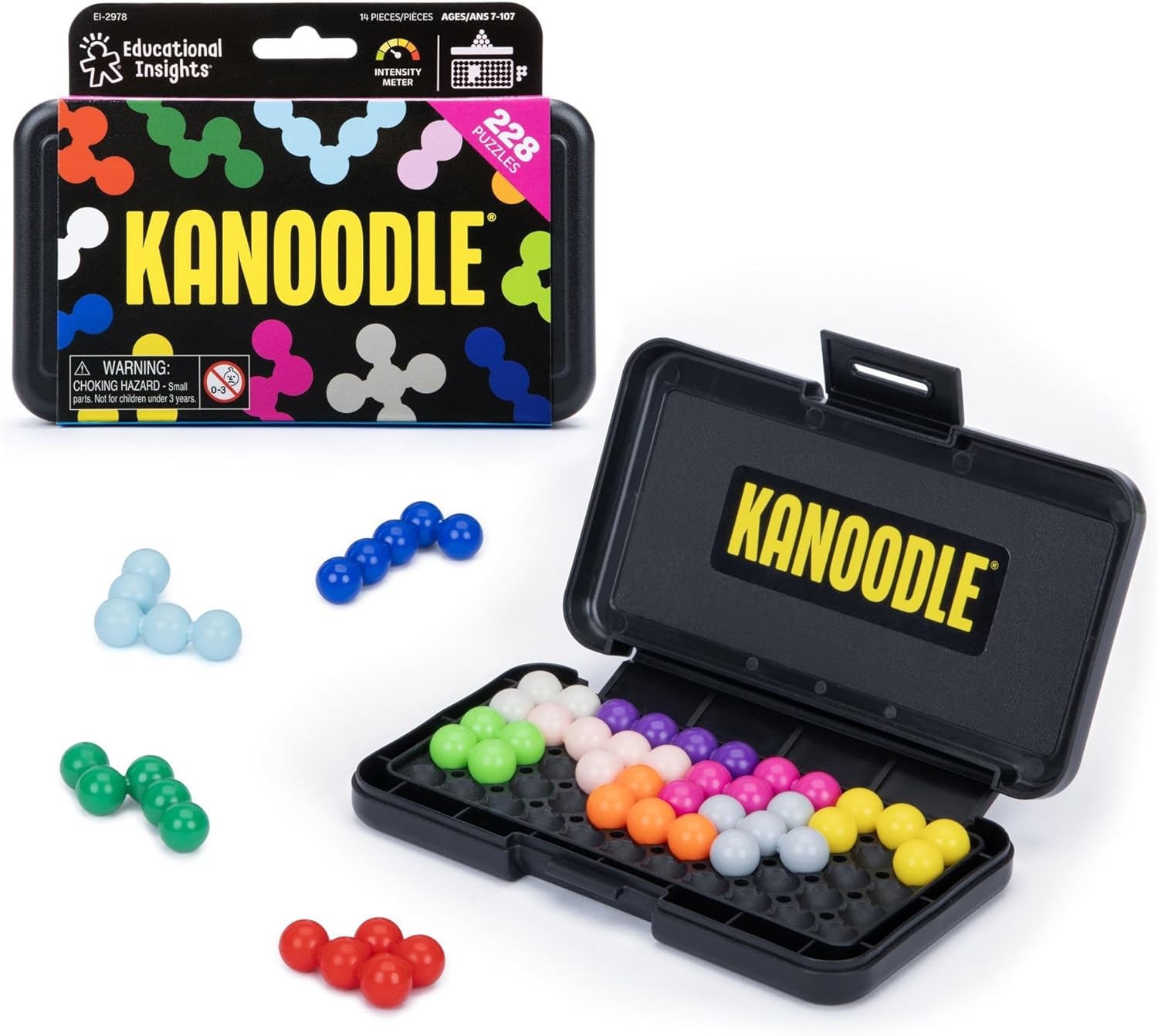 Educational Insights Kanoodle - 3D Brain Teaser Puzzles for Kids, Spatial Puzzle Games for Adults, Teens and Kids, Problem Solving Toys and Logic Puzzles, Single Player Games