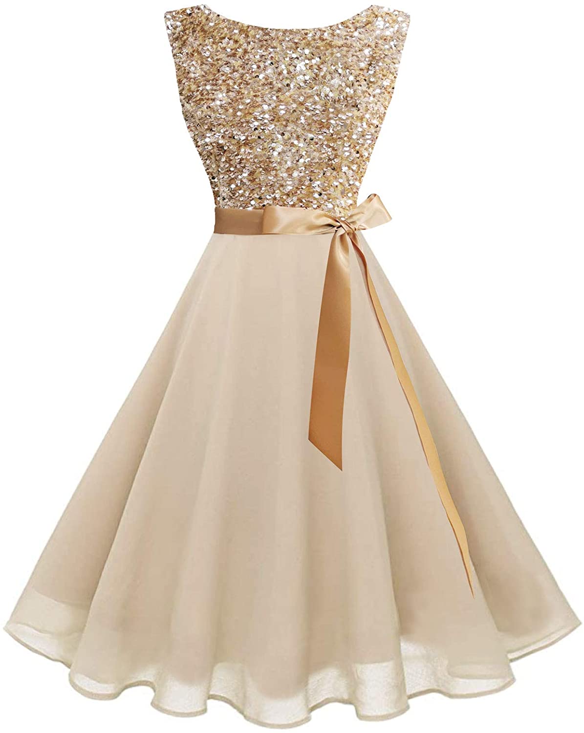 Women's Boatneck Sleeveless Swing Vintage 1950s Cocktail Dress