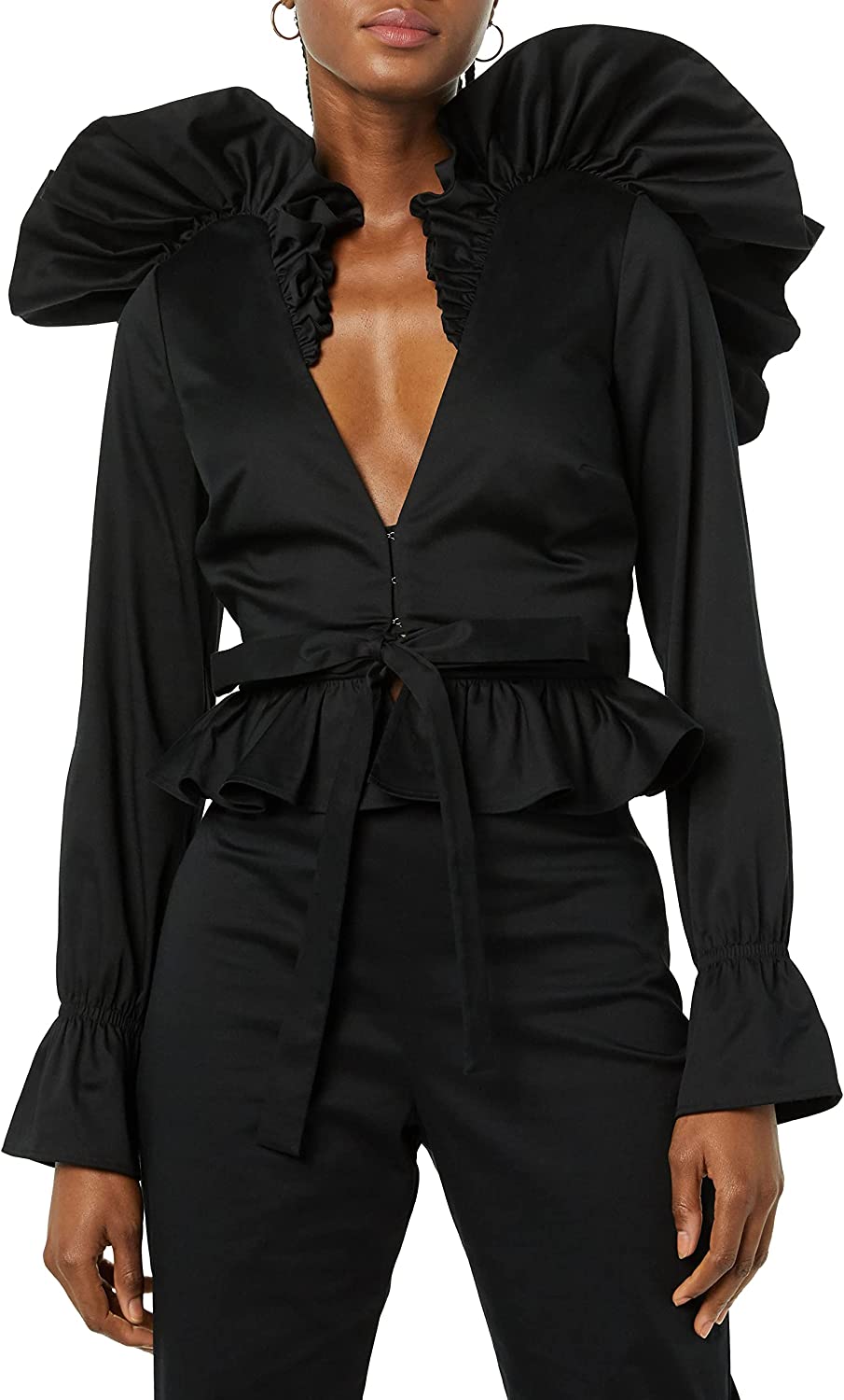 Making the Cut Season 3 Episode 1 Ruffle Long Sleeve Blouse Inspired by Sienna's Winning Look