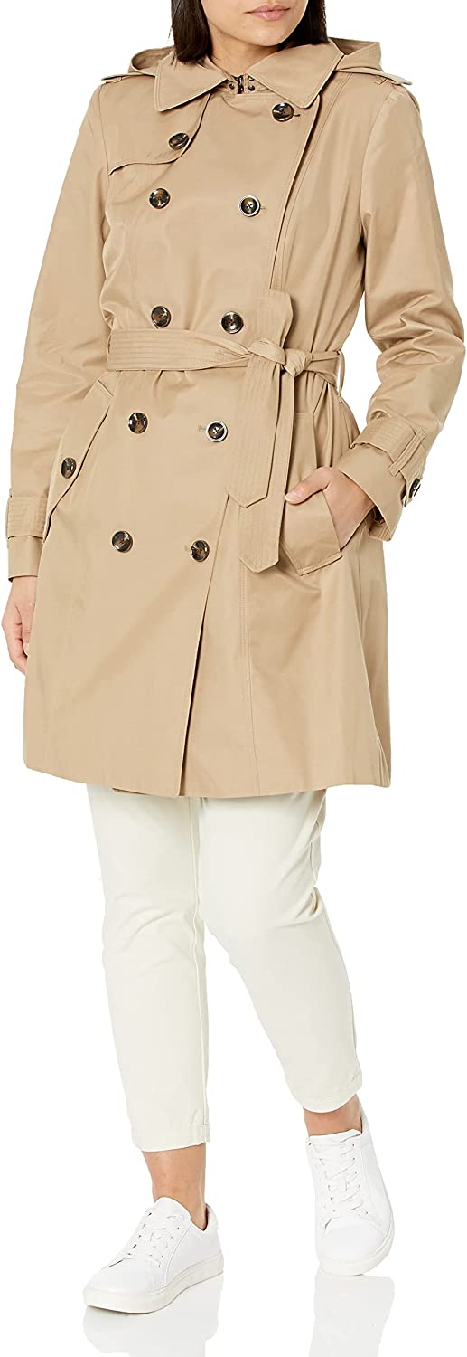 LONDON FOG Women's Double Breasted Trenchcoat