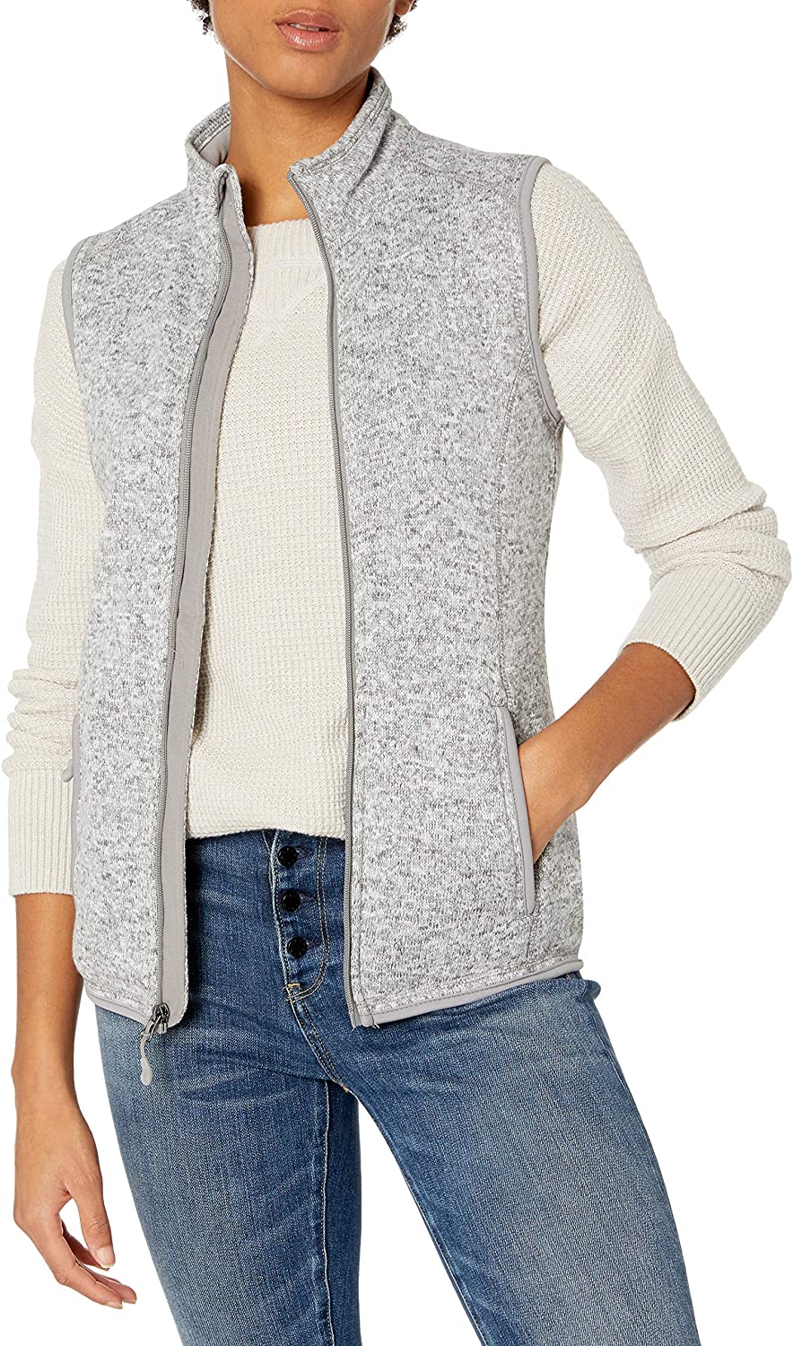 Charles River Apparel Women's Pacific Heathered Sweater Fleece Vest