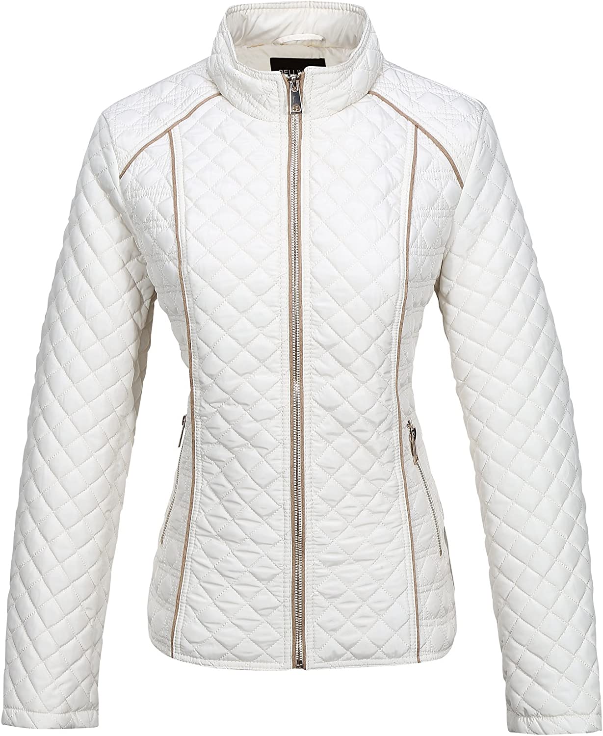 Bellivera Womens Quilted Lightweight Puffer Jacket/Vest, Fall and Winter Fashion Padded Coat