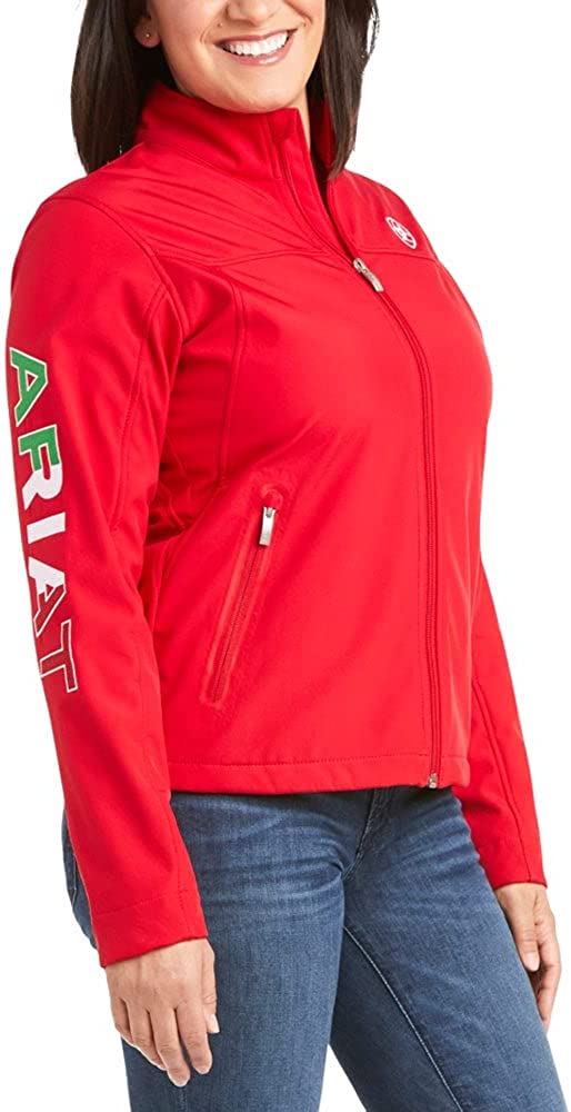 ARIAT Women's Classic Team Mexico Softshell Water Resistant Jacket