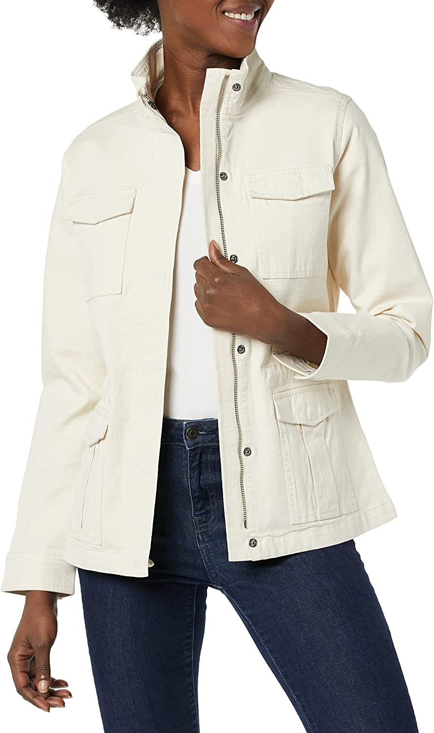 Goodthreads Women's Relaxed Fit Cargo Jacket