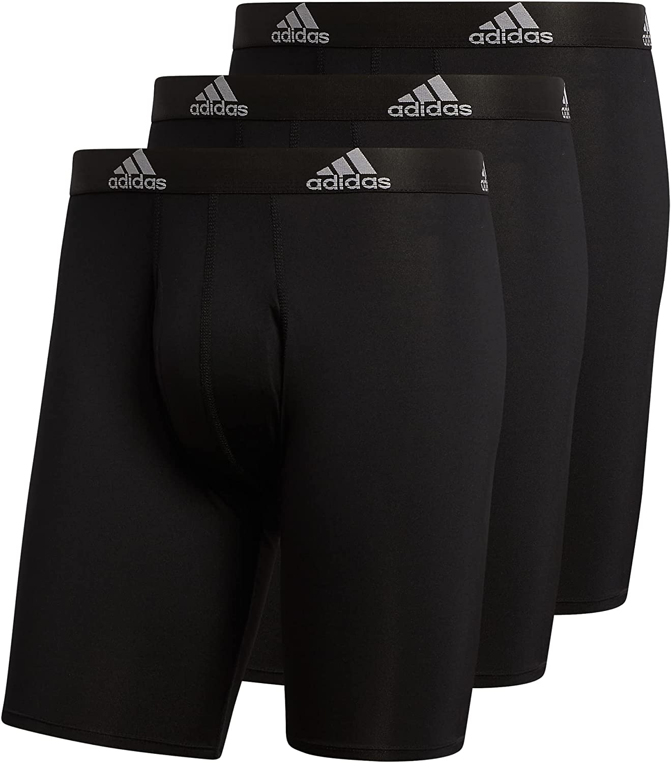 adidas Men's Performance Long Boxer Brief Underwear (3-Pack)