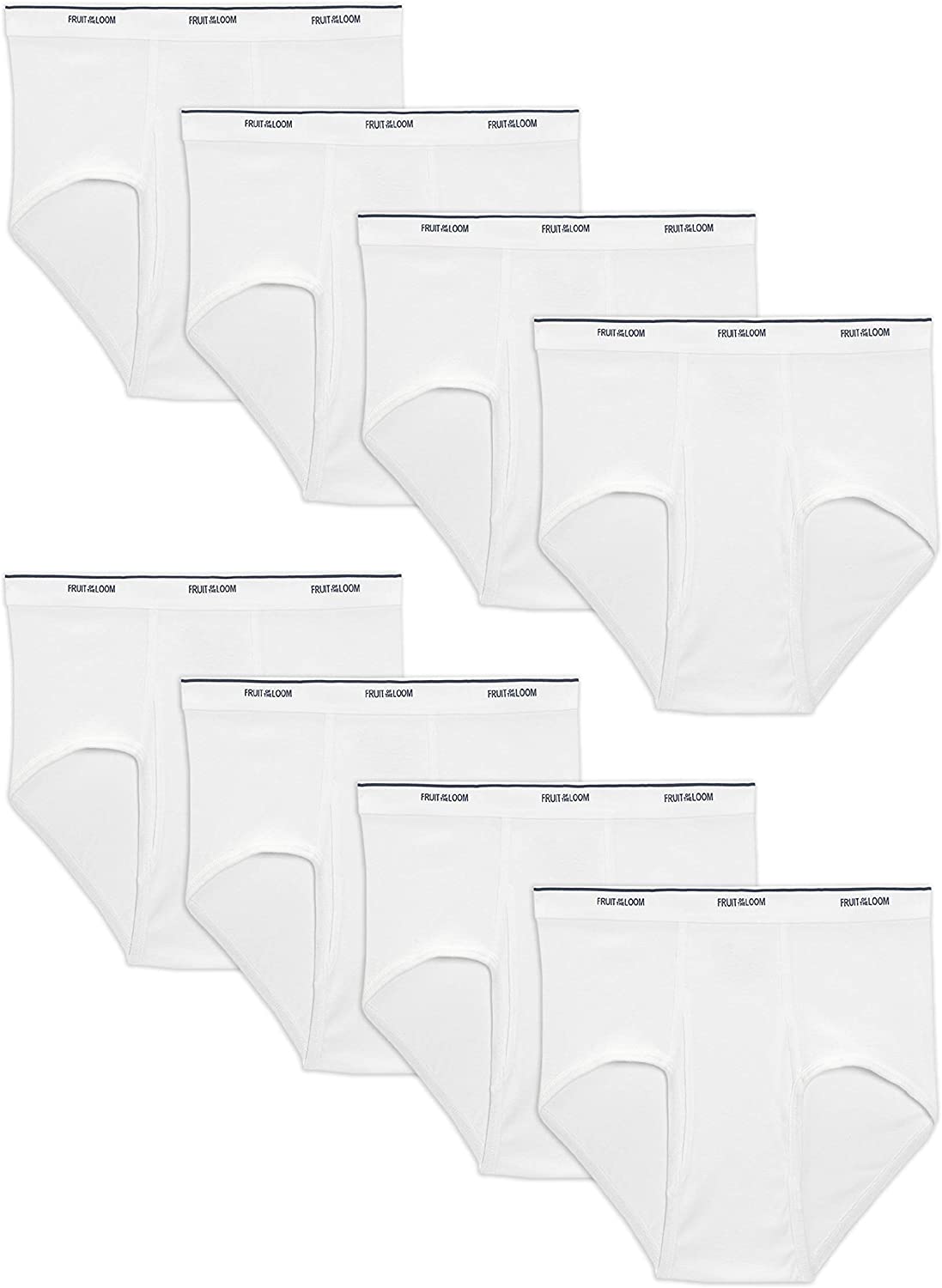 Fruit of the Loom Men's Basic White Brief Multipack