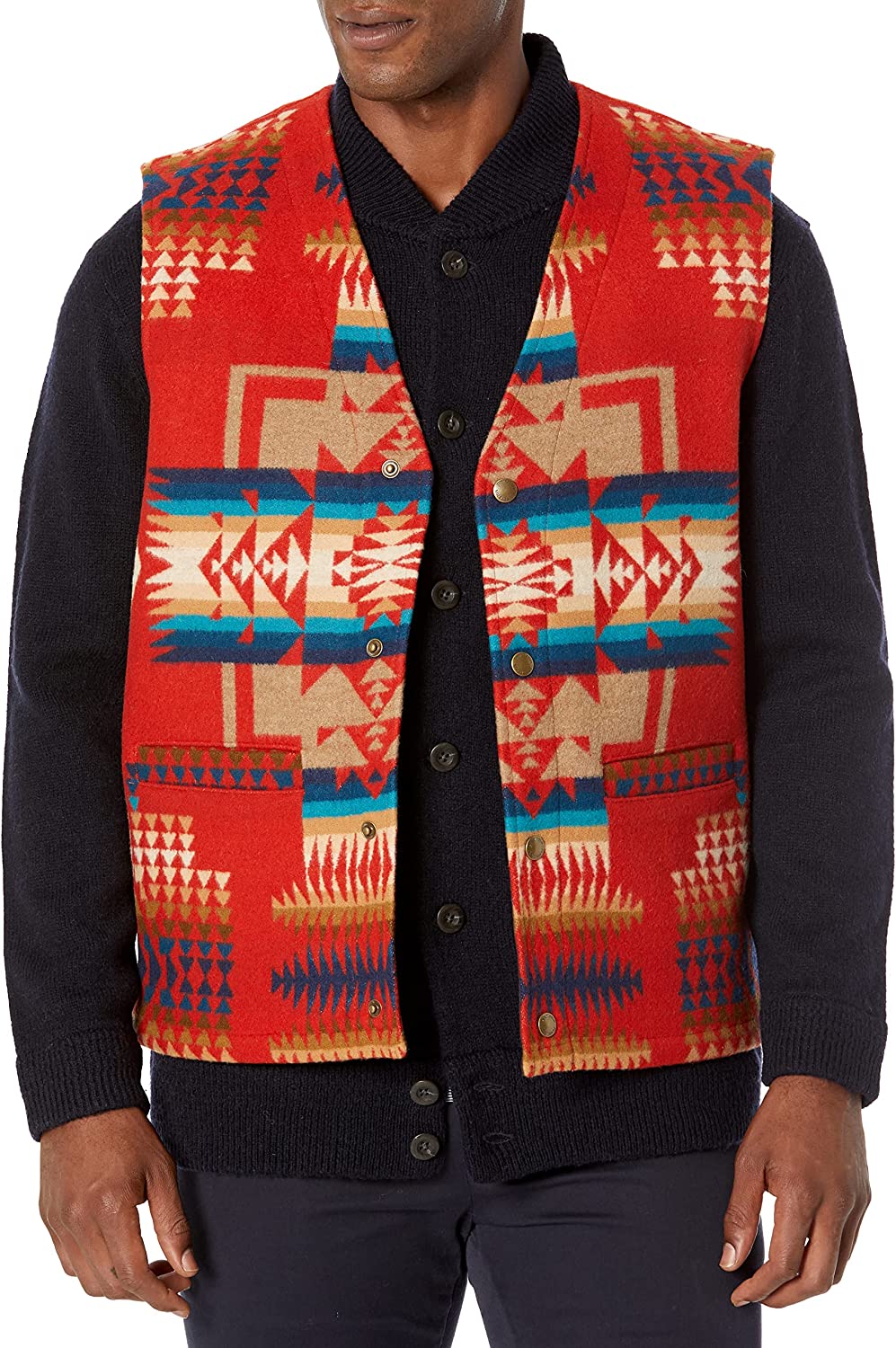 Pendleton Men's Quilted Snap Wool Vest