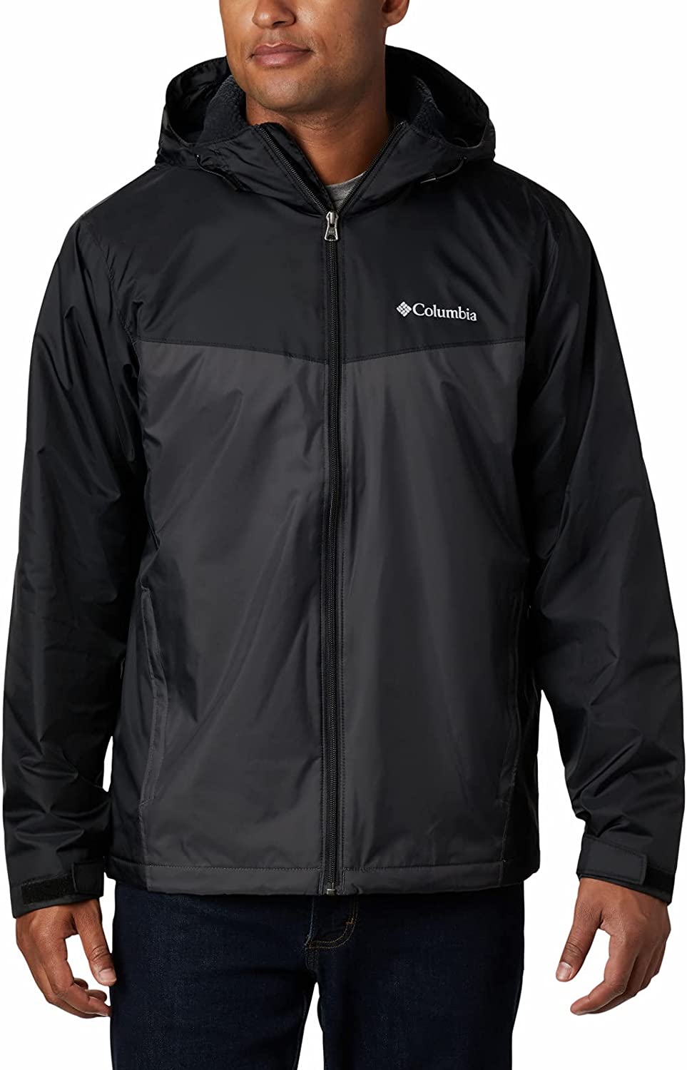 Columbia Men’s Glennaker Sherpa Lined Rain Jacket, Waterproof