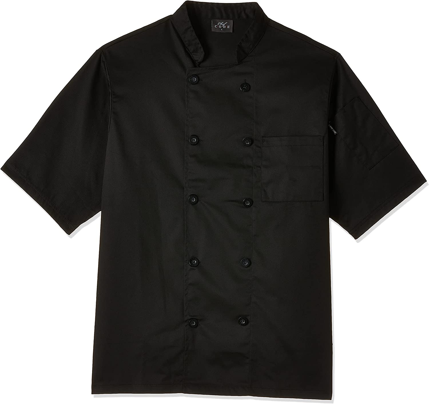 Chef Code Men's Short Sleeve Unisex Classic Chef Coat