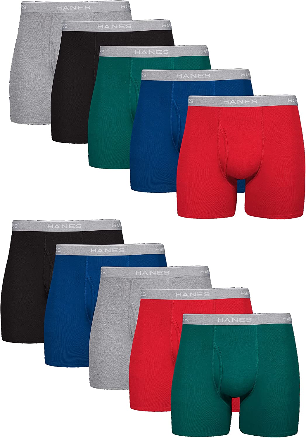 Hanes Men's Boxer Briefs with Comfort Flex Waistband, Multipack