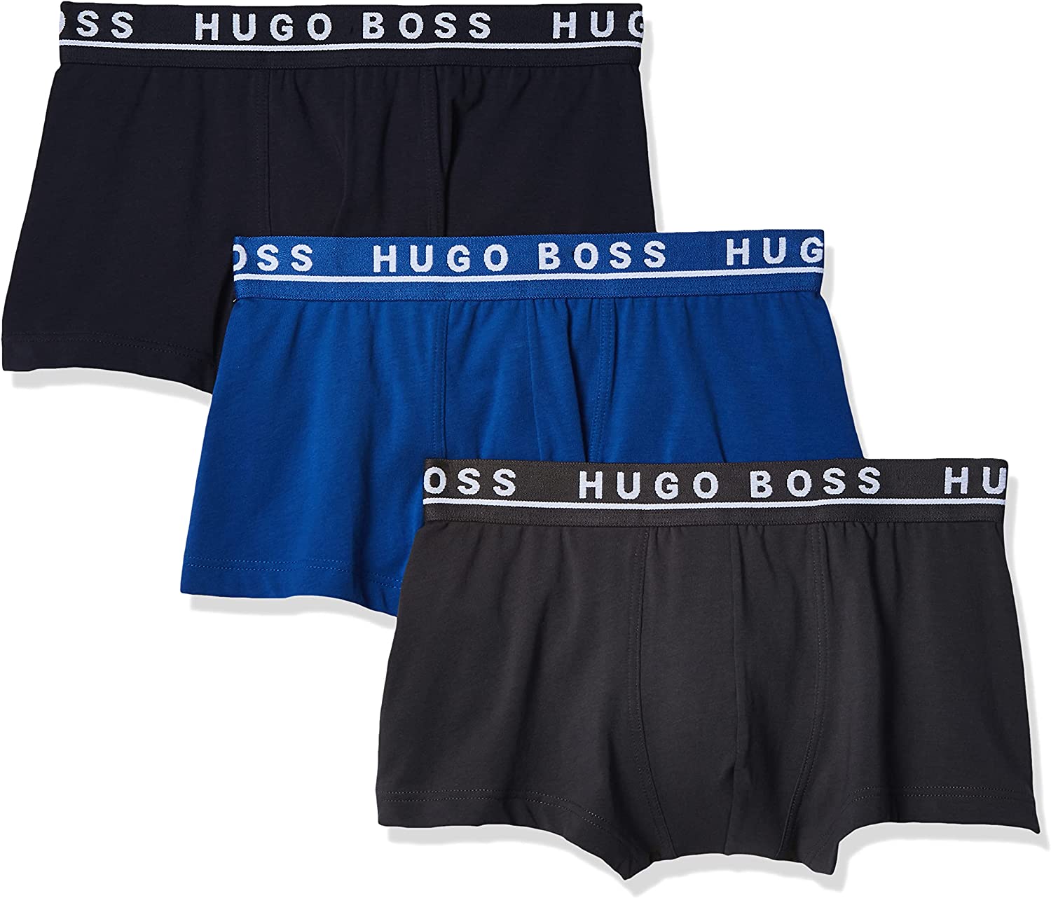 Hugo Boss Men's 3-Pack Stretch Cotton Regular Fit Trunks