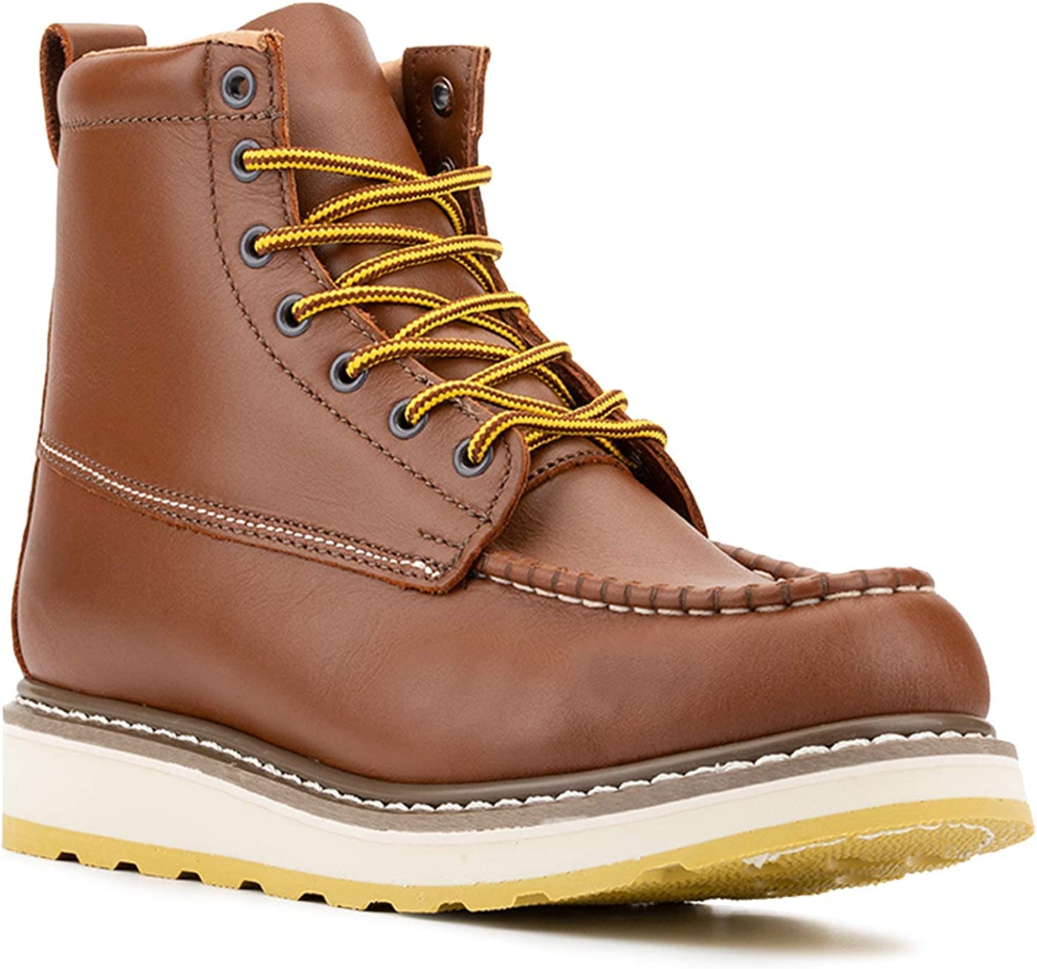 Men's Stylish Classic 6"- 8" SureTrack Soft Toe Leather Slip Resistant Durable Breathable Work Boot 84994-86994