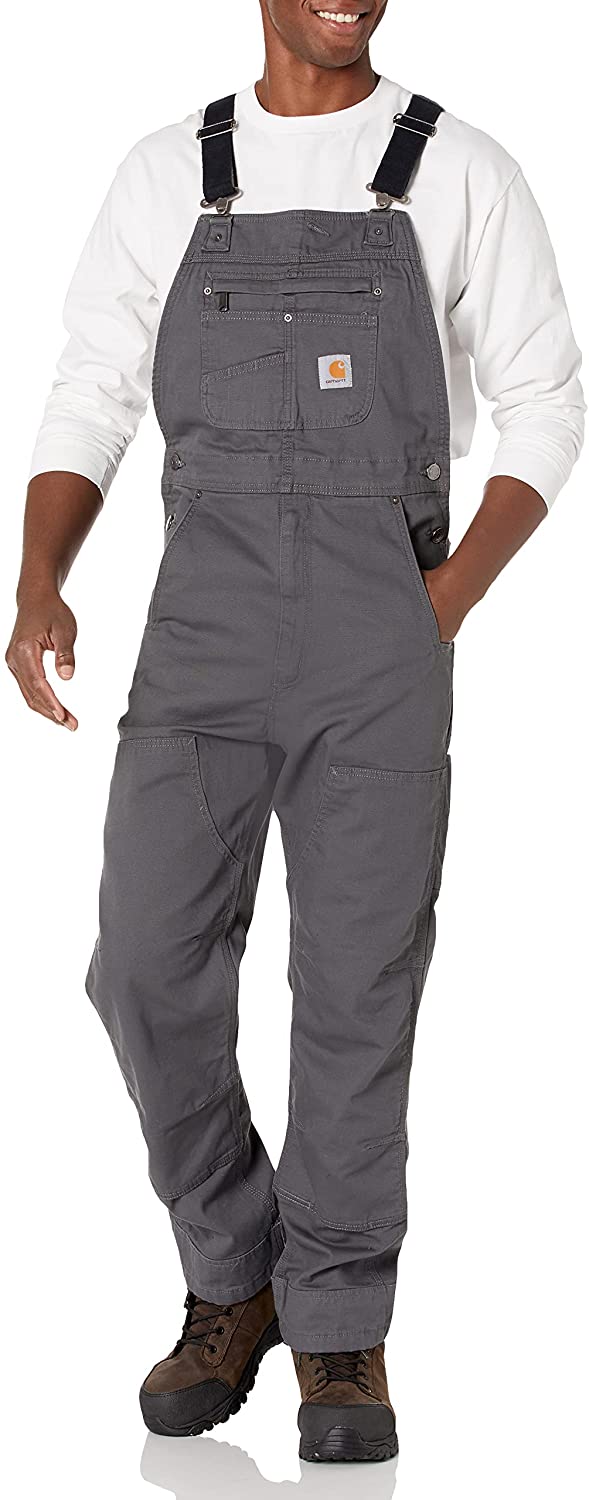 Carhartt mens Rugged Flex Relaxed Fit Canvas Bib Overall