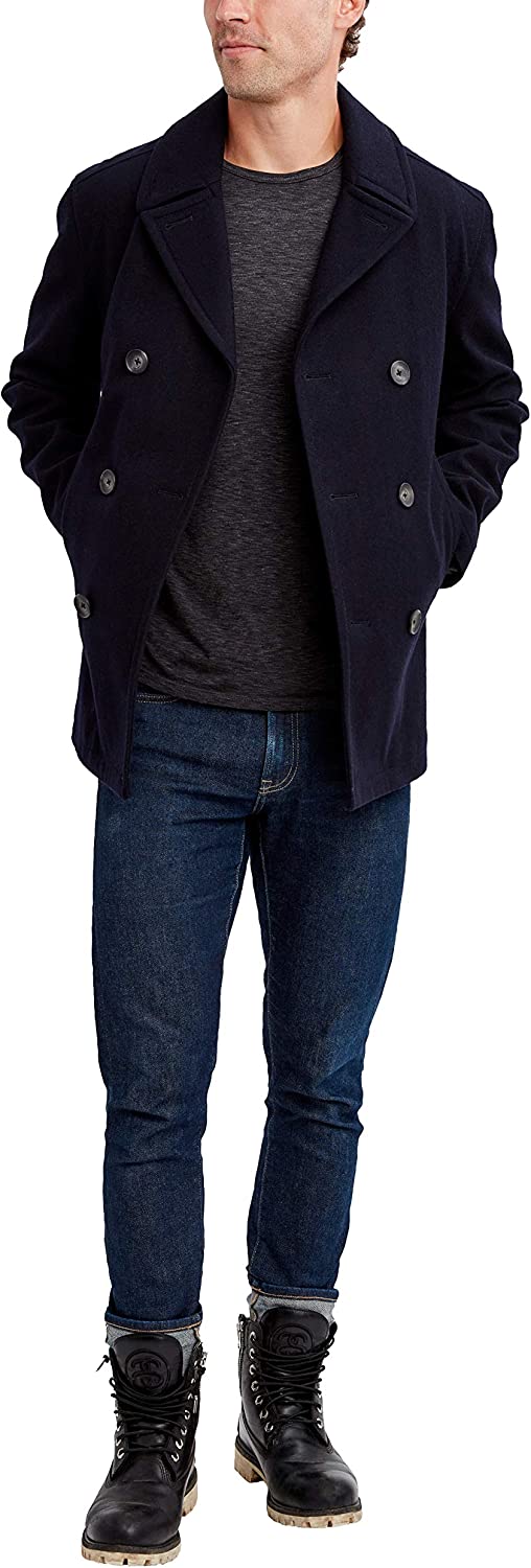 Nautica Men's Classic Double Breasted Peacoat