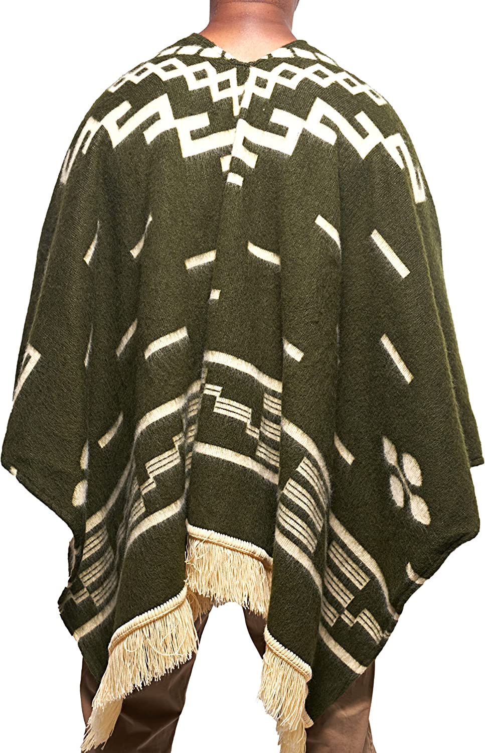 DAVLINA, Clint Eastwood, Alpaca Wool Poncho: Western Style, Unique and Handmade in Ecuador. Thick, Warm and Soft Wool Poncho