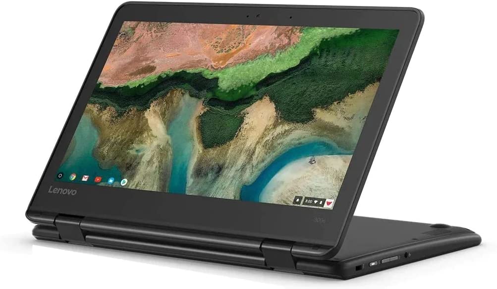 Lenovo 11.6" 300e Chromebook Touchscreen LCD 2 in 1 Chromebook - MediaTek M8173C Quad-core 2.1GHz 4GB LPDDR3 32GB Flash Memory Chrome OS Model 81H00000US (Renewed)