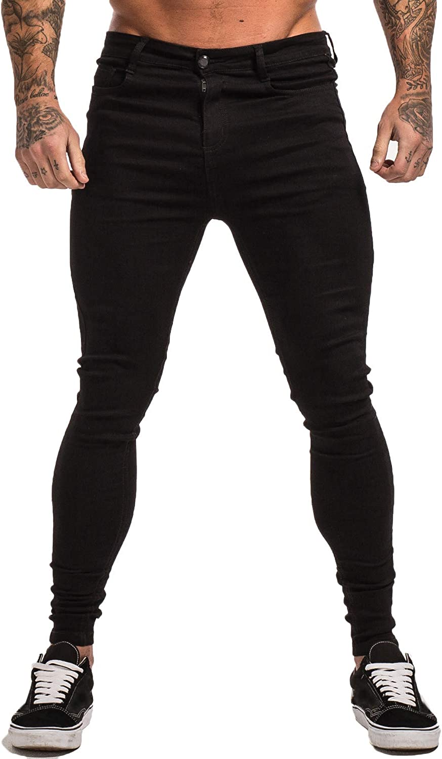 GINGTTO Men's Ripped Jeans Slim Fit Skinny Stretch Jeans Pants