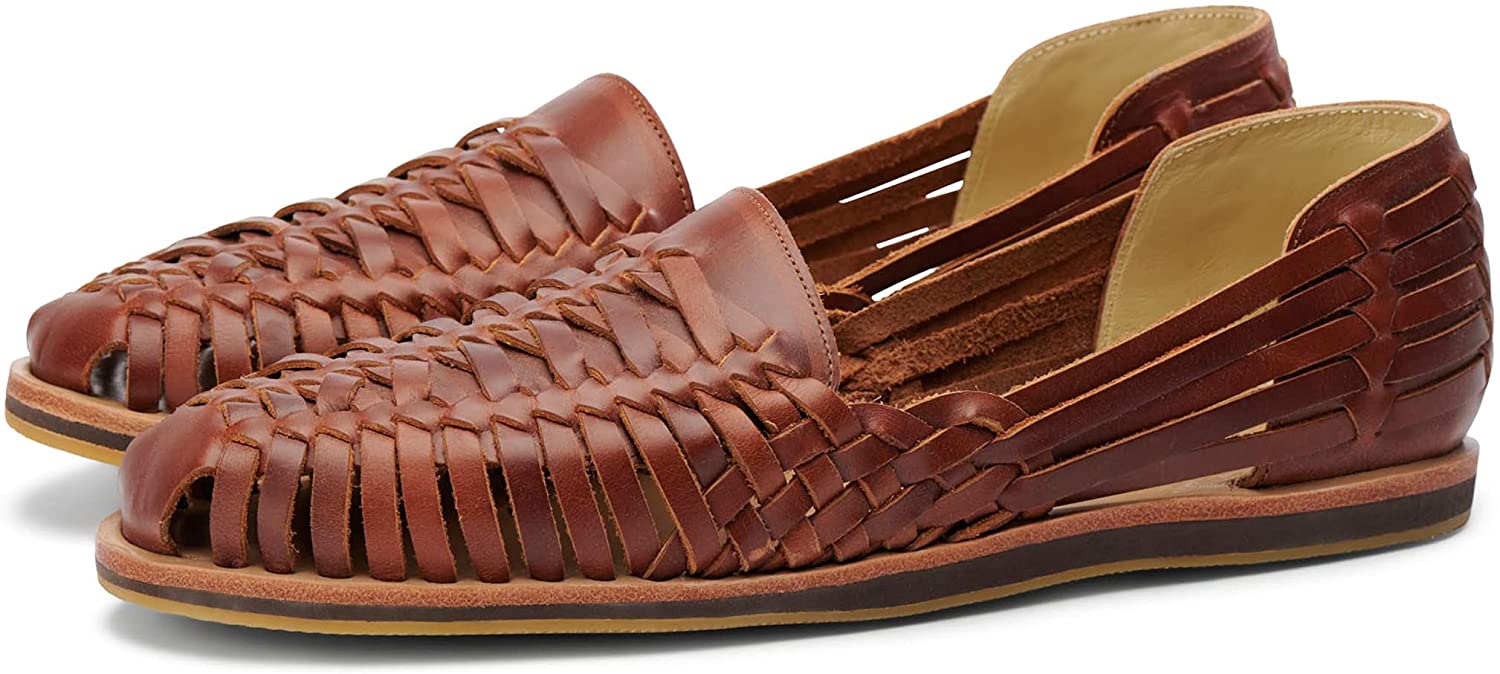 Nisolo Men's Huarache Sandal - Slip-On, Waterproof, Flexible, Breathable and Comfortable Mexican Huaraches For Men, Youth, Boys - Casual and Everyday Mens Woven Leather Sandals