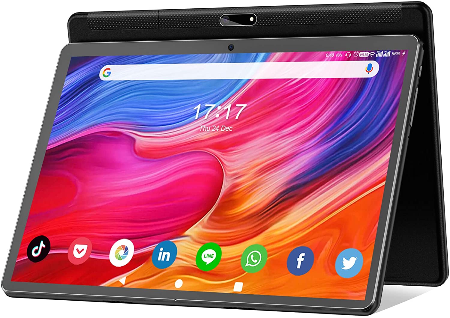 Tablet 10.1 inch Android 11 Tablet 2022 Latest Update Octa-Core Processor with 64GB Storage, Dual 13MP+5MP Camera, WiFi, Bluetooth, GPS, 128GB Expand Support, IPS Full HD Display (Black)