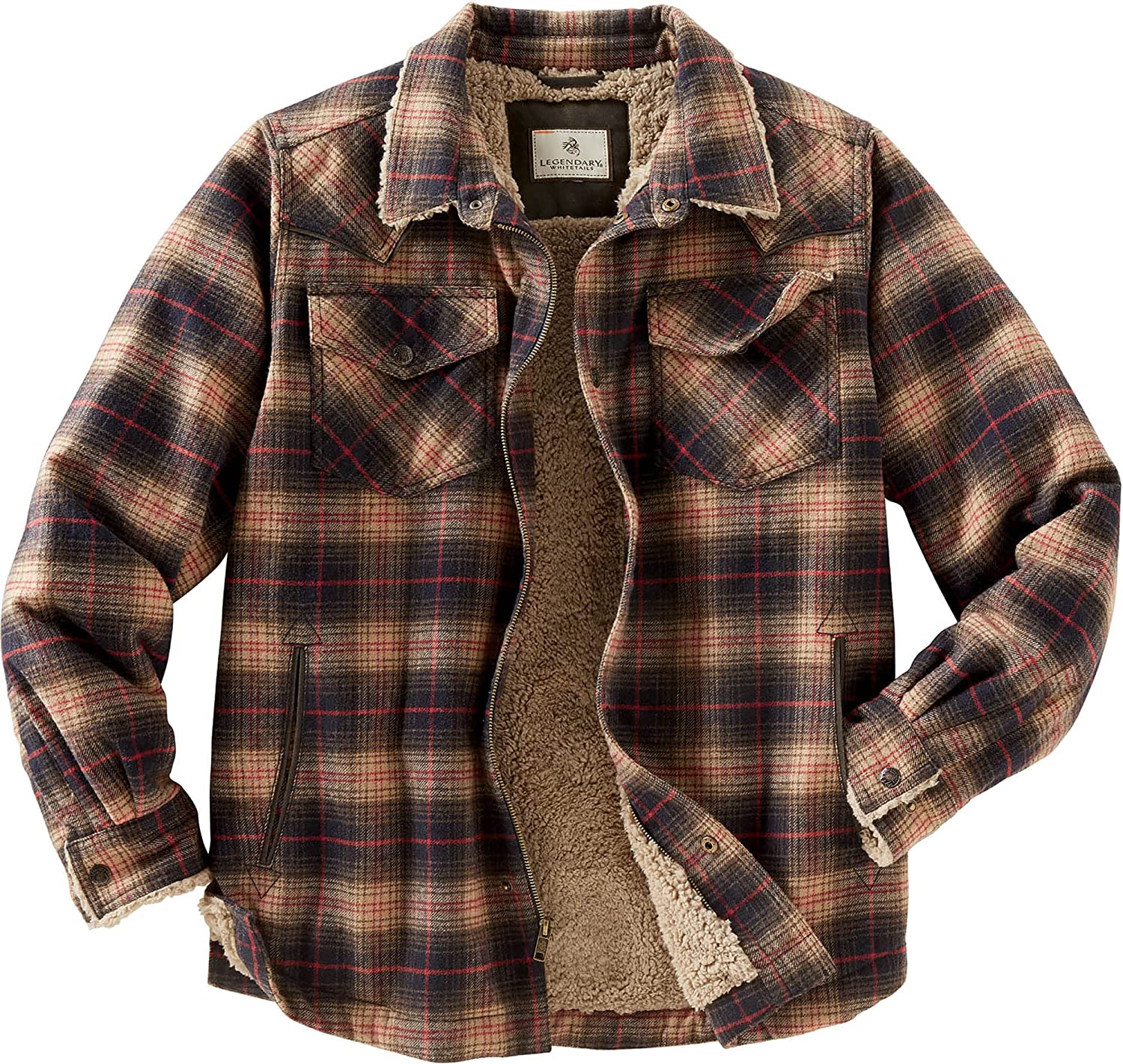 Legendary Whitetails Men's Bandwagon Sherpa Lined Western Shirt Jacket