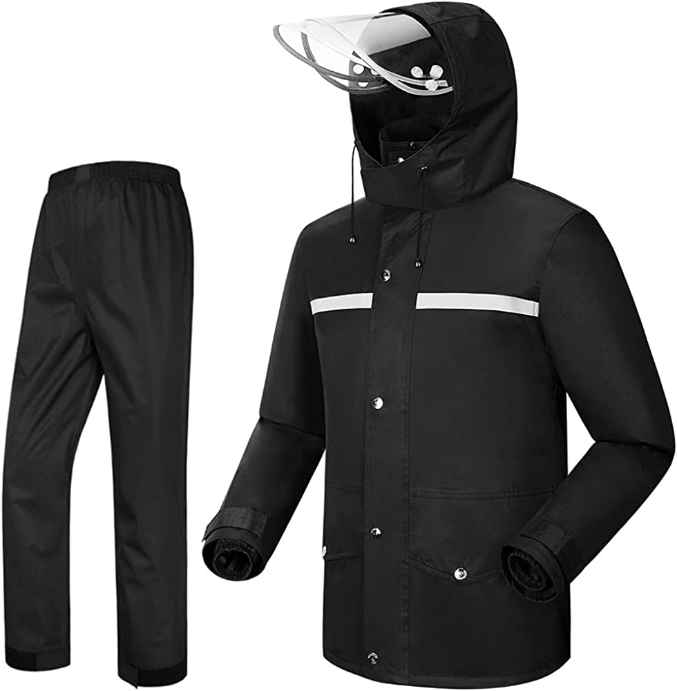 iCreek Rain Suit Jacket & Trouser Suit Raincoat Unisex Outdoor Waterproof Anti-Storm