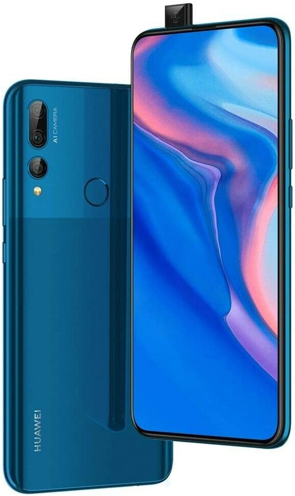 Huawei Y9 Prime 2019 (128GB, 4GB RAM) 6.59" Display, 3 AI Cameras, 4000mAh Battery, Dual SIM GSM Factory Unlocked - STK-LX3, US & Global 4G LTE International Model (Sapphire Blue, 128 GB)
